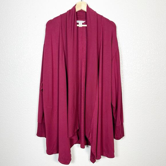 Athleta Women’s Burgundy Red Pranayama Restore Wrap Cardigan Sweater Size 2X - Picture 1 of 11